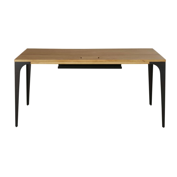 Maisons du Monde Metropolis Business - Escritorio profesional de madera de mango y metal negro L. 160 Liquidación