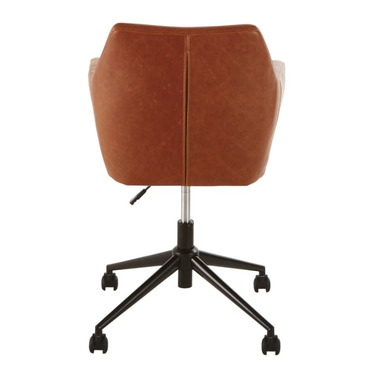 Maisons du Monde Davis - Silla de oficina de textil engomado marrón envejecido Descuento por venta flash