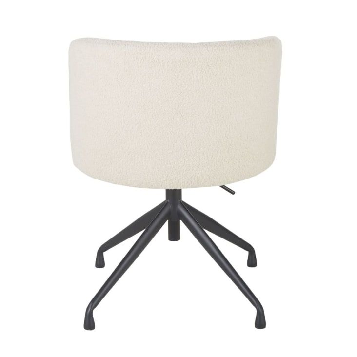 Maisons du Monde Kate - Silla de escritorio giratoria con rizo blanco Ofertas de temporada