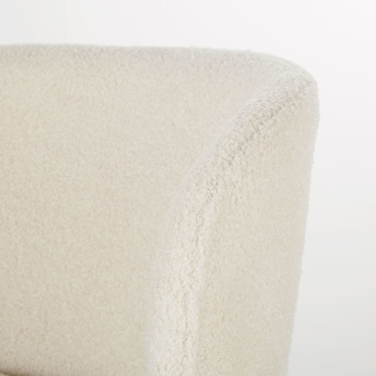 Maisons du Monde Kate - Silla de escritorio giratoria con rizo blanco Ofertas de temporada
