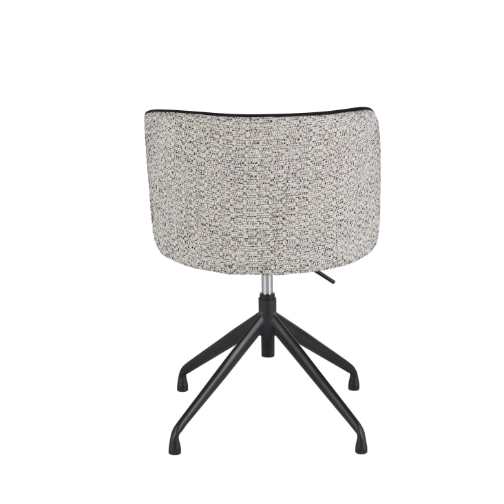 Maisons du Monde Kate - Silla de escritorio giratoria y regulable gris moteado y acero negro Grandes ahorros