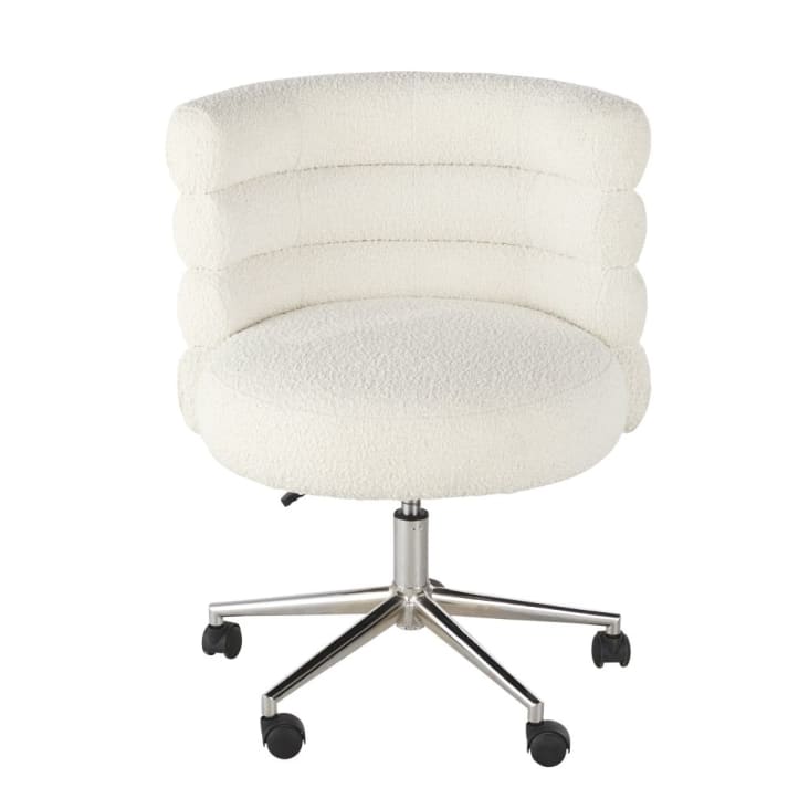 Maisons du Monde Newbury Business - Silla de escritorio profesional de rizo cde poliéster reciclado olor crudo Devoluciones gratuitas