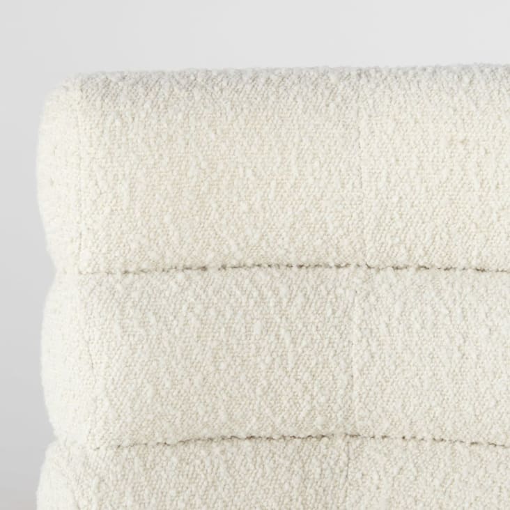 Maisons du Monde Newbury Business - Silla de escritorio profesional de rizo cde poliéster reciclado olor crudo Devoluciones gratuitas