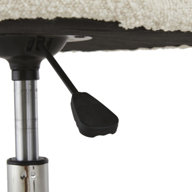 Maisons du Monde Newbury Business - Silla de escritorio profesional de rizo cde poliéster reciclado olor crudo Devoluciones gratuitas