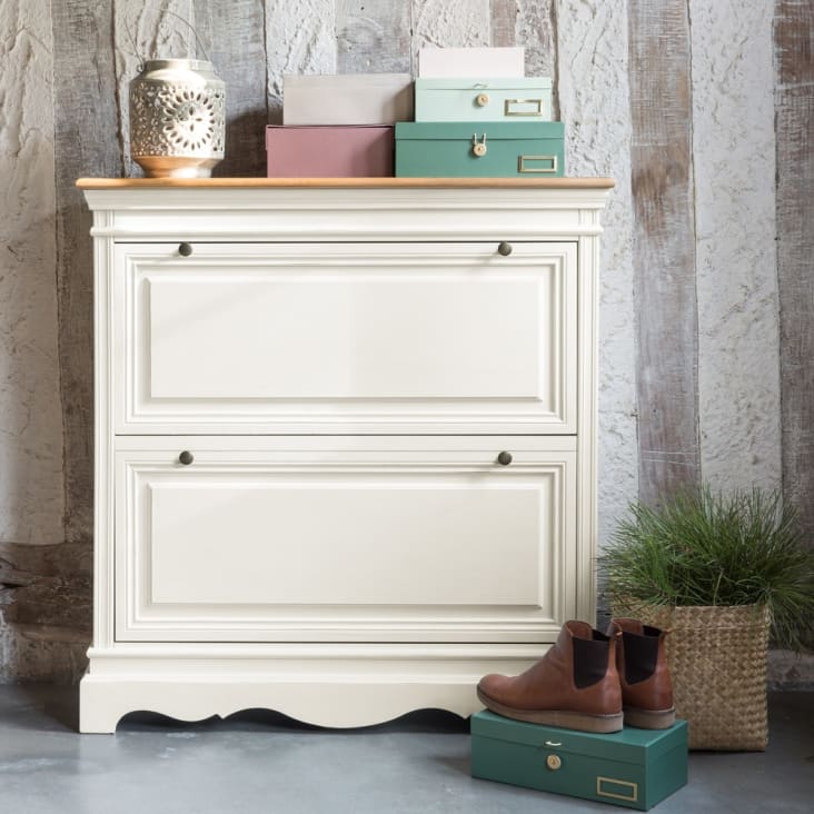 Maisons du Monde Léontine - Mueble zapatero color crema Ofertas
