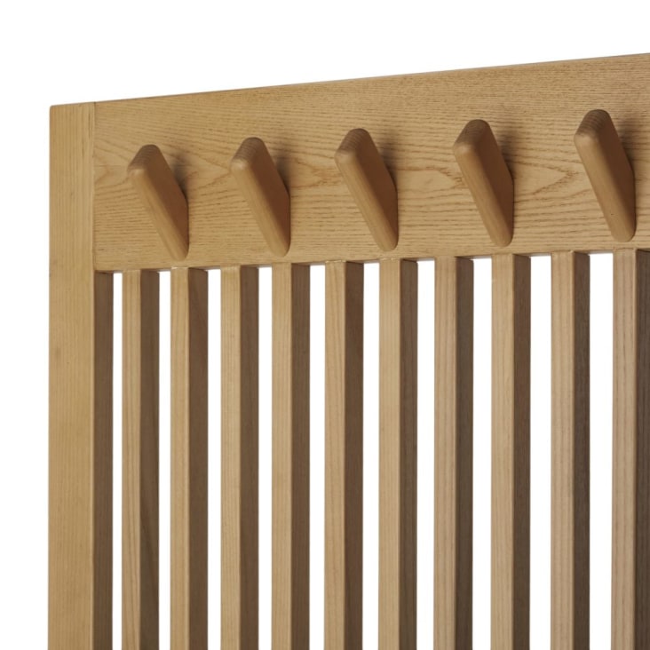 Maisons du Monde Scilo - Guardarropa con 3 puerta y perchero de madera de fresno gris antracita y negro Rebajas baratas