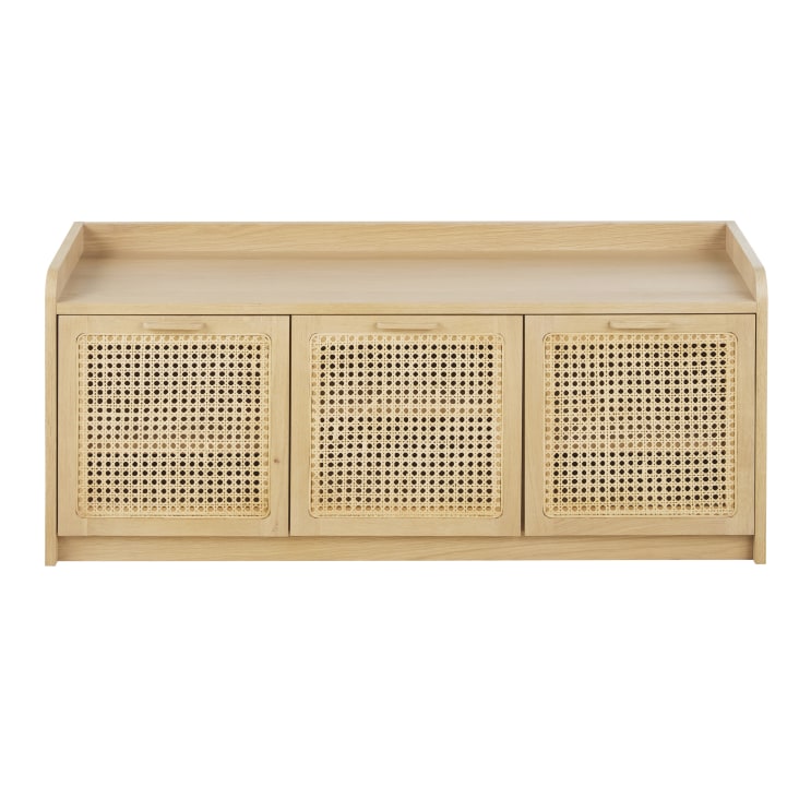Maisons du Monde Canopy - Banco con 3puertas de rejilla de ratán Ventas relámpago