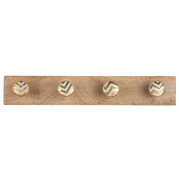Maisons du Monde KIARO - Perchero con 4 ganchos de madera de mango Tienda