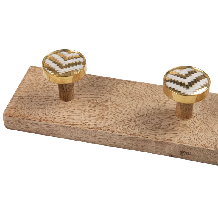 Maisons du Monde KIARO - Perchero con 4 ganchos de madera de mango Tienda