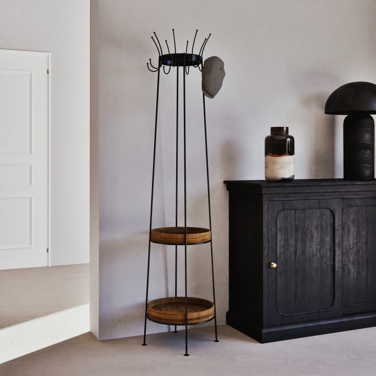 Maisons du Monde ADANN - Perchero de metal negro y mango Mejor oferta