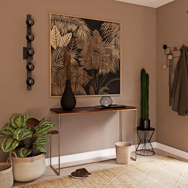 Maisons du Monde ATELIER - Perchero con 5 ganchos de metal negro y madera de pino Envío gratis