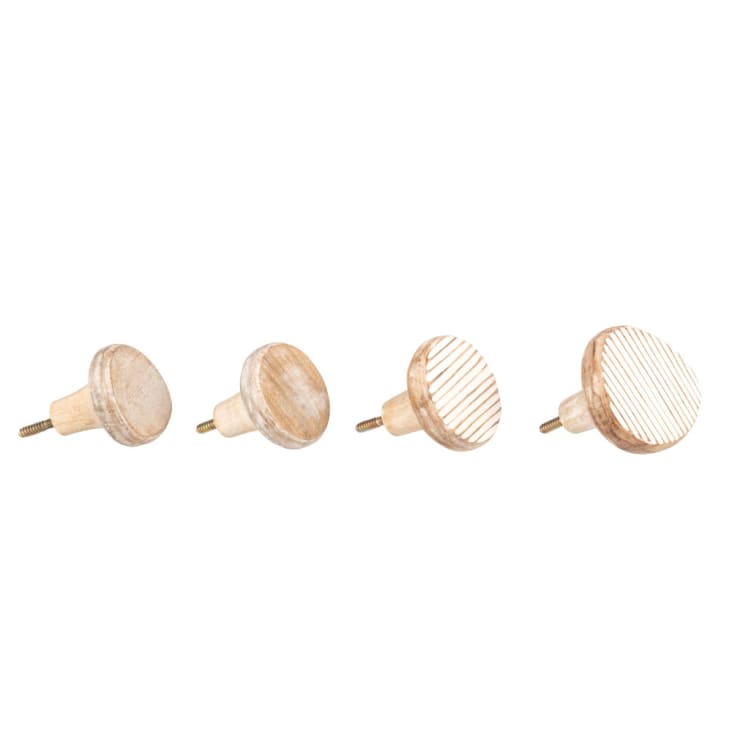 Maisons du Monde FORMENTERA - Percheros blancos y beige (x4) Envío gratis