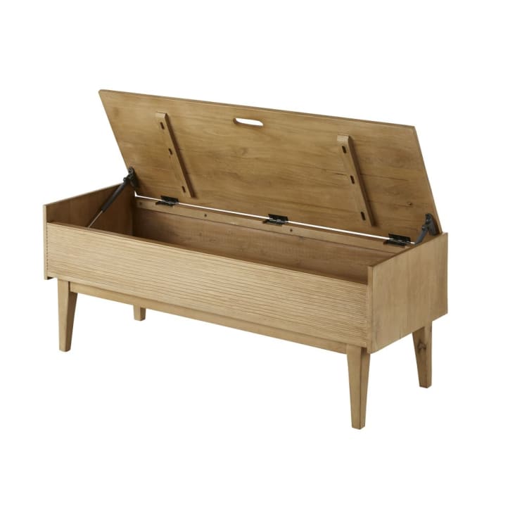 Maisons du Monde Zahra - Banco de entrada con espacio de almacenamiento mango/acacia macizos Últimos 3 días
