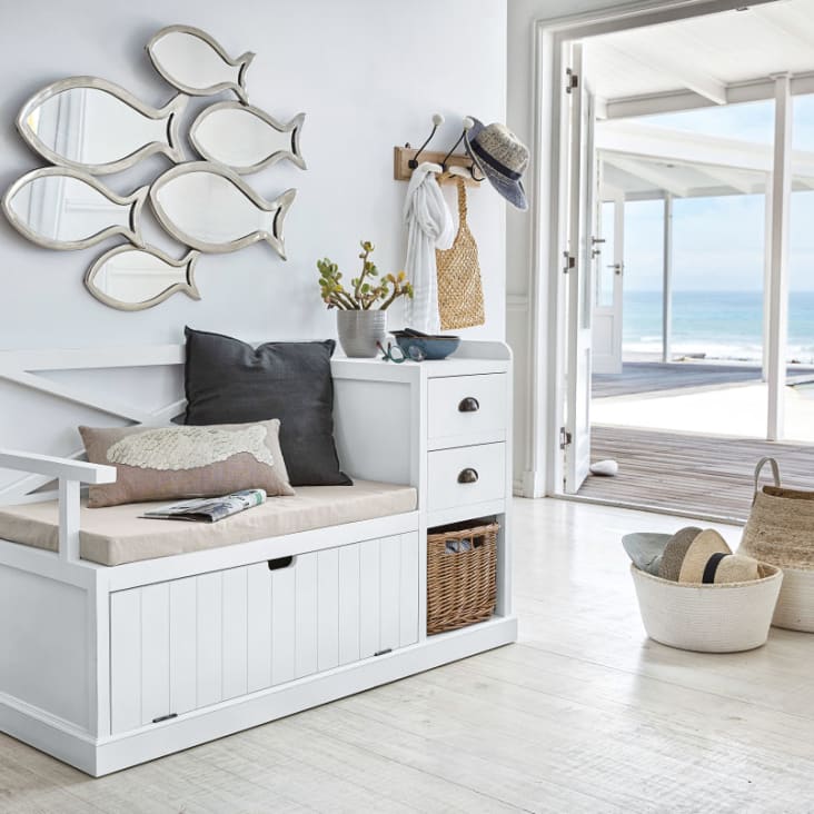 Maisons du Monde Freeport - Mueble de entrada blanco ÚLTIMAS EDICIONES