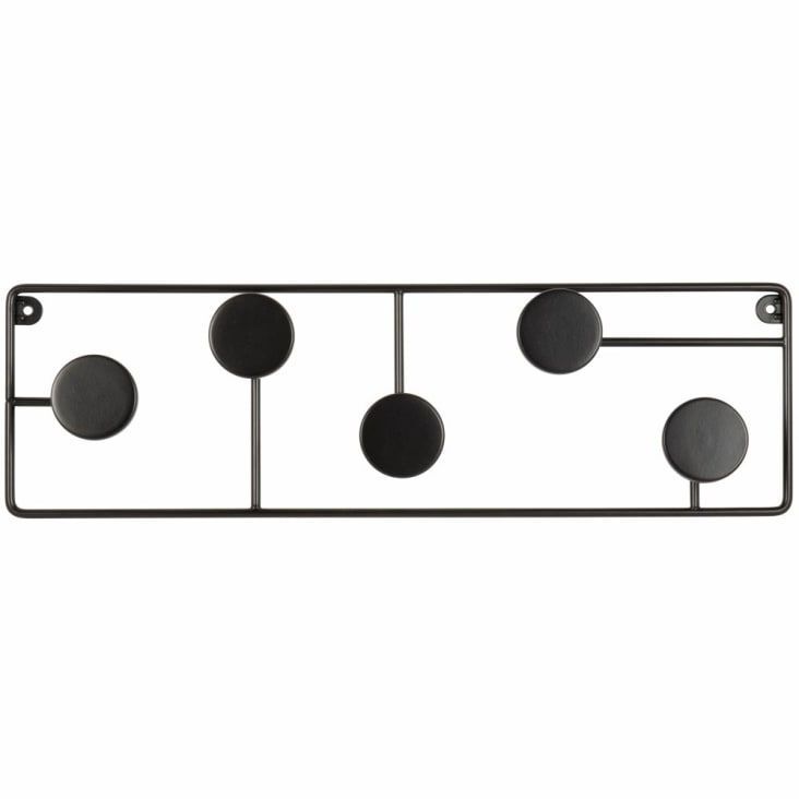 Maisons du Monde JASPER - Perchero con 5 ganchos de metal negro Solo hoy