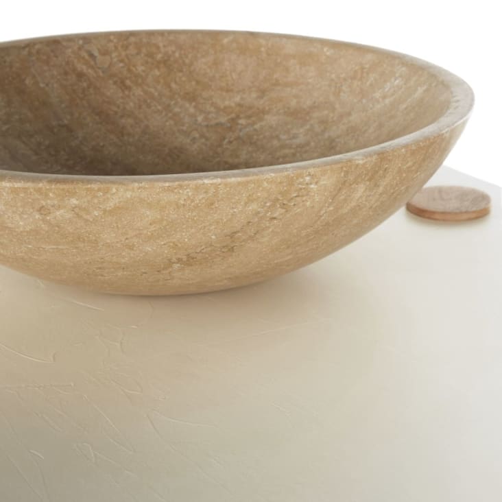 Maisons du Monde Sartene - Mueble de madera de mango beige y blanco crema para 1 lavabo Liquidación
