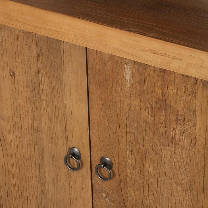 Maisons du Monde Lotus - Mueble de lavabo de olmo reciclado y piedra azul Limitado a 3 días