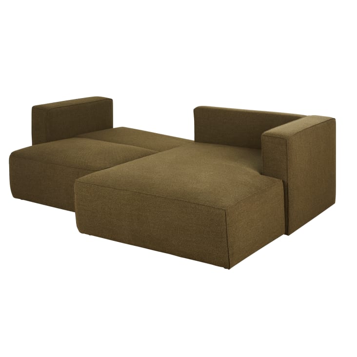 Maisons du Monde Barnaby - Sofá rinconera derecha 3/4 plazas verde caqui Descuentos del mes