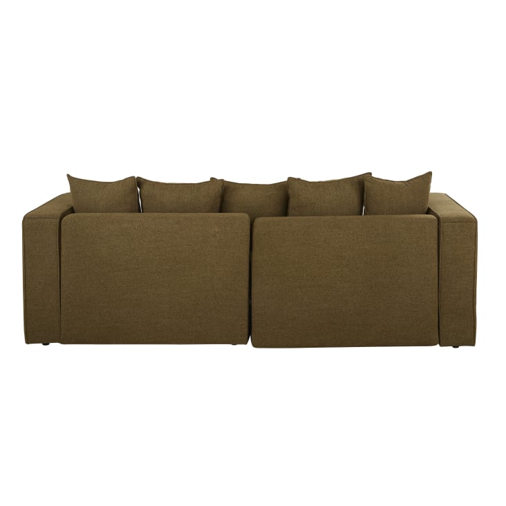 Maisons du Monde Barnaby - Sofá rinconera derecha 3/4 plazas verde caqui Descuentos del mes