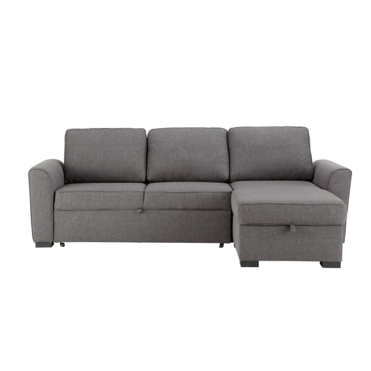 Maisons du Monde Montréal - Sofá rinconera de 3/4 plazas de tela gris Última moda