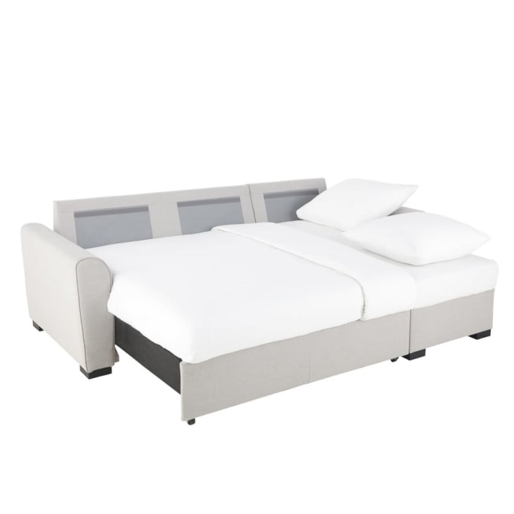 Maisons du Monde Montréal - Sofá rinconera de 3/4 plazas de tela gris Última moda