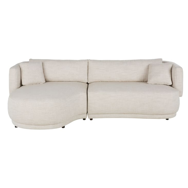 Maisons du Monde Modjo - Sofá esquinero izquierdo de 3/4 plazas beige Rebajas de fin de temporada