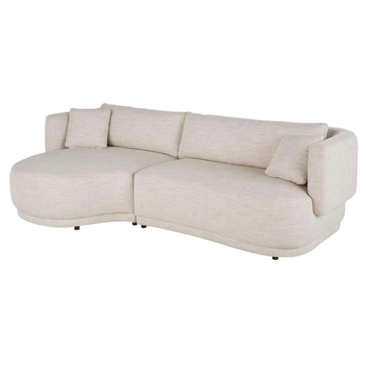 Maisons du Monde Modjo - Sofá esquinero izquierdo de 3/4 plazas beige Rebajas de fin de temporada