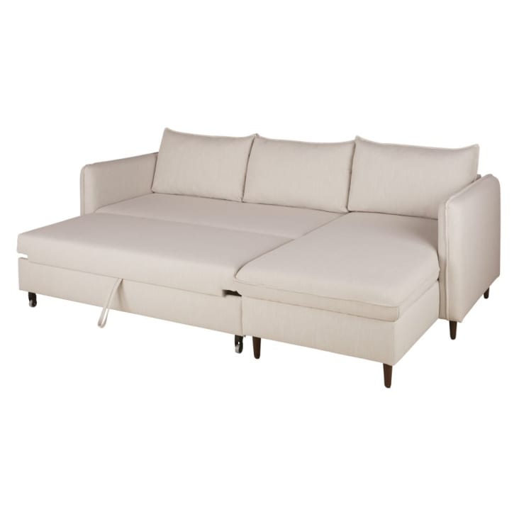 Maisons du Monde Divine - Sofá rinconera de 4/5 plazas beige Outlet online