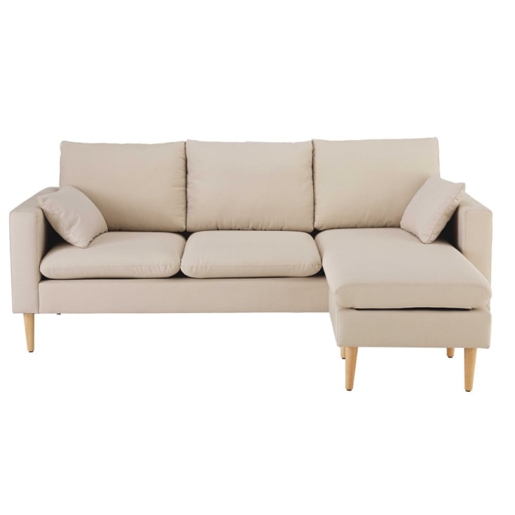 Maisons du Monde Joey - Sofá esquinero de 3/4 plazas beige