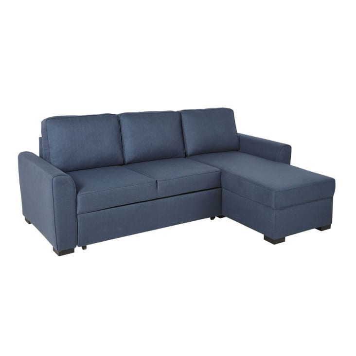 Maisons du Monde Montréal - Sofá rinconera de 3/4 plazas azul noche Mejor oferta