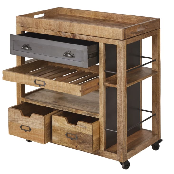Maisons du Monde Melchior - Mesa de cocina auxiliar de madera Rebajas online
