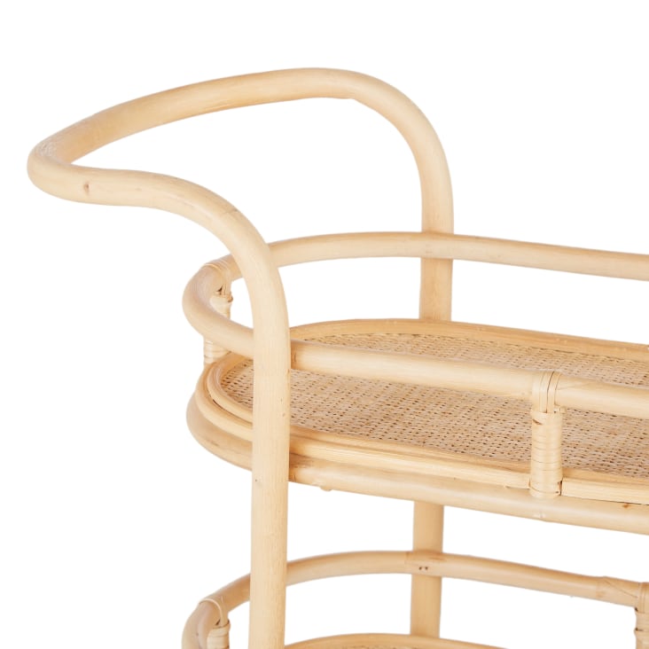 Maisons du Monde GALADRIEL - Mesa auxiliar de ratán con ruedas Oferta especial