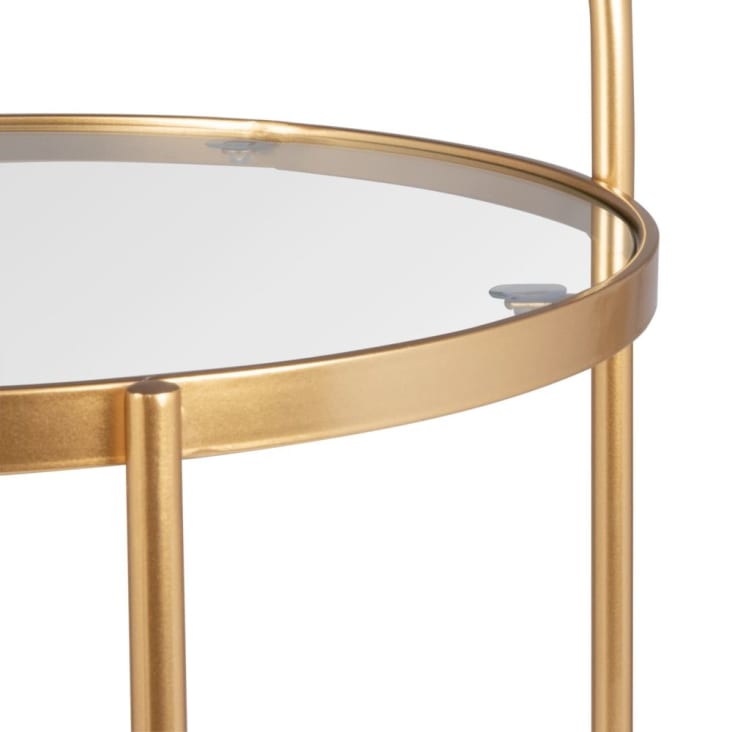 Maisons du Monde PAOLA - Mesa auxiliar de cristal y metal dorado Últimos 2 días