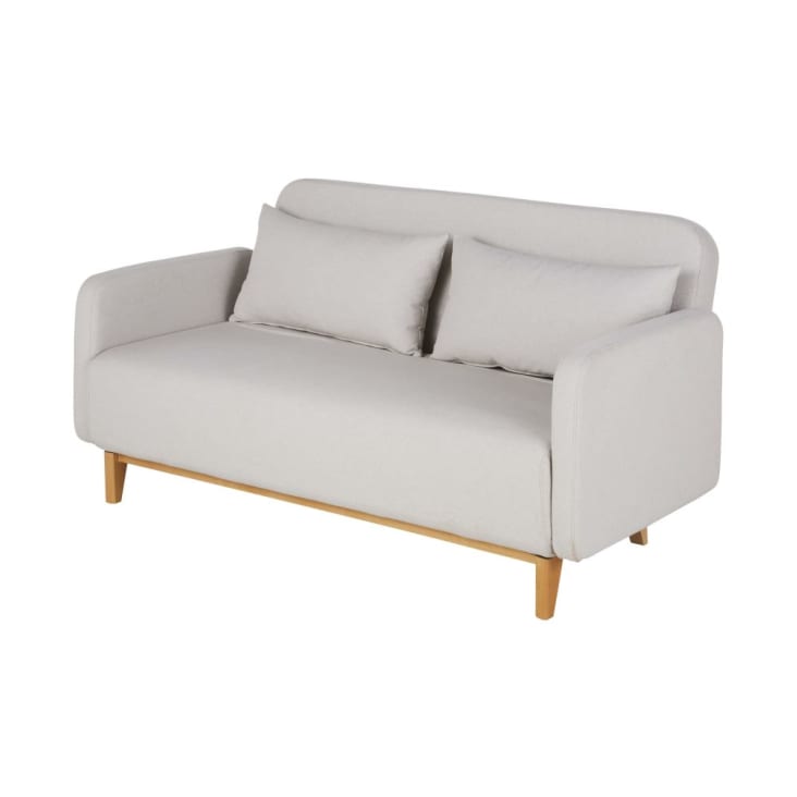 Maisons du Monde Nia - Sofá cama de 2/3 plazas beige Promoción trimestral