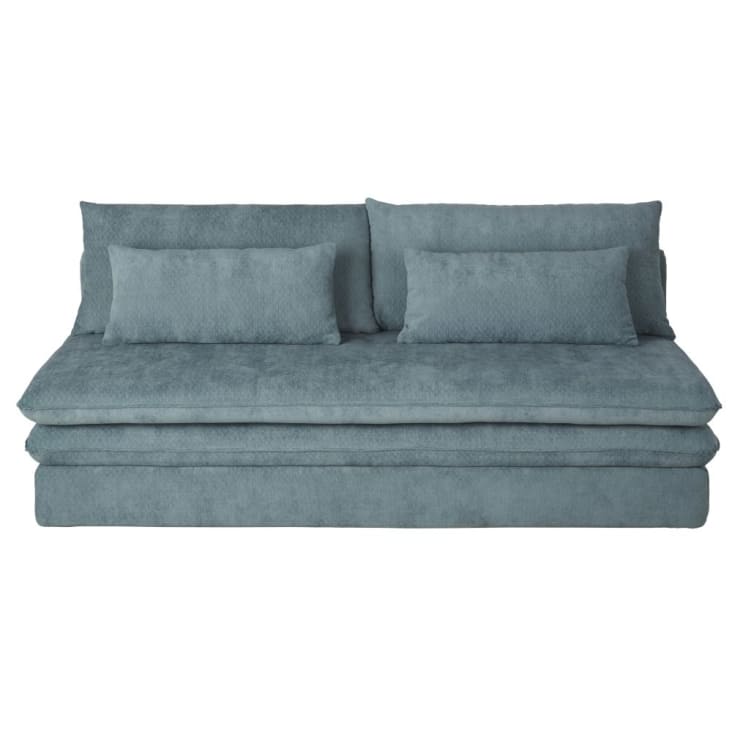 Maisons du Monde Clio - Sofá cama de 2/3 plazas en azul pato Precios de Black Friday
