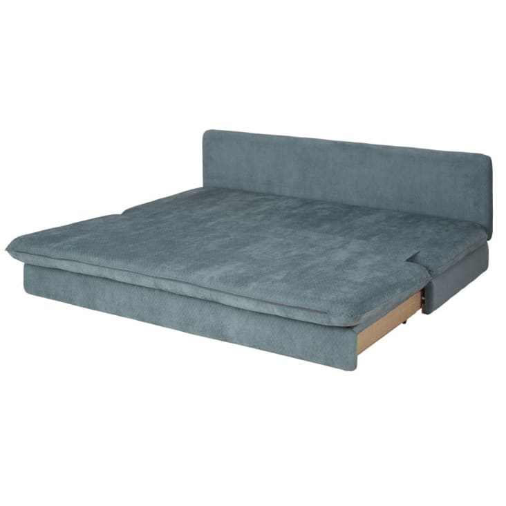 Maisons du Monde Clio - Sofá cama de 2/3 plazas en azul pato Precios de Black Friday