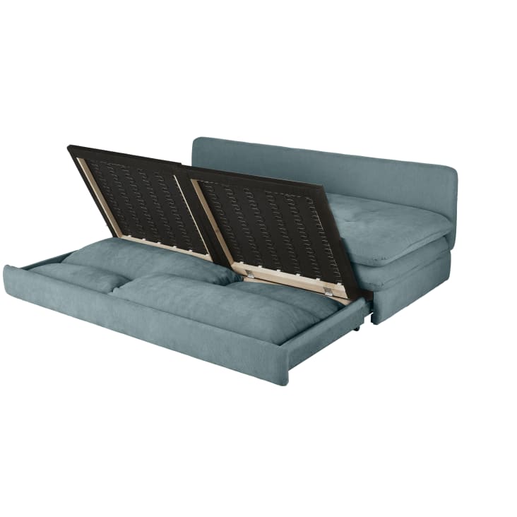 Maisons du Monde Clio - Sofá cama de 2/3 plazas en azul pato Precios de Black Friday