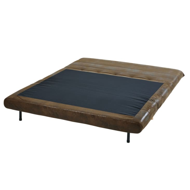 Maisons du Monde Nio - Sofá cama de 2 plazas de ante marrón En oferta
