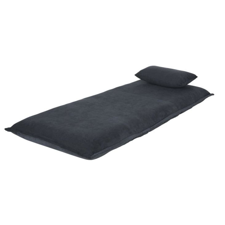 Maisons du Monde Hallen - Sofá clic-clac de 1 plaza de terciopelo acanalado en gris antracita Descuento por venta flash
