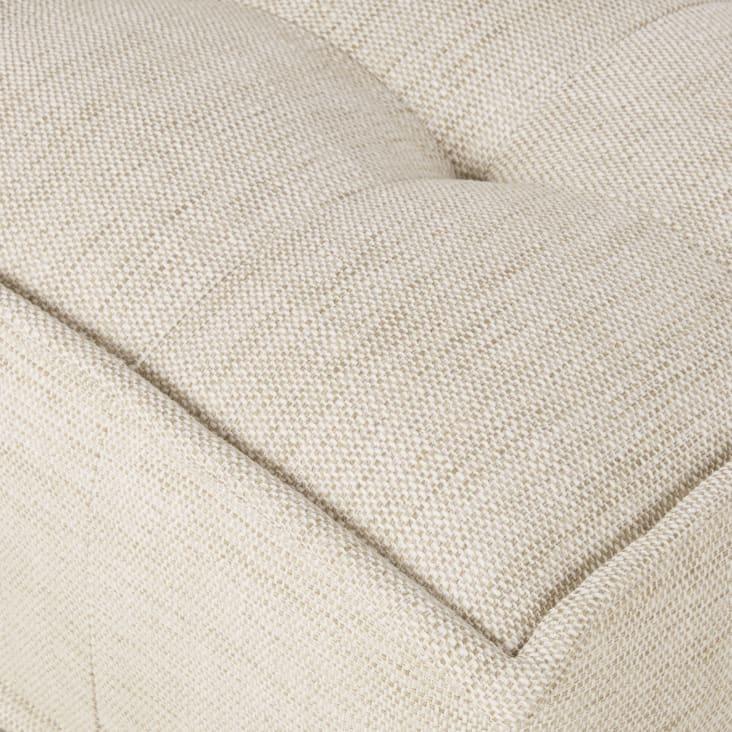 Maisons du Monde Neo Elementary - Puf de tela reciclada de color arena Ofertas de temporada