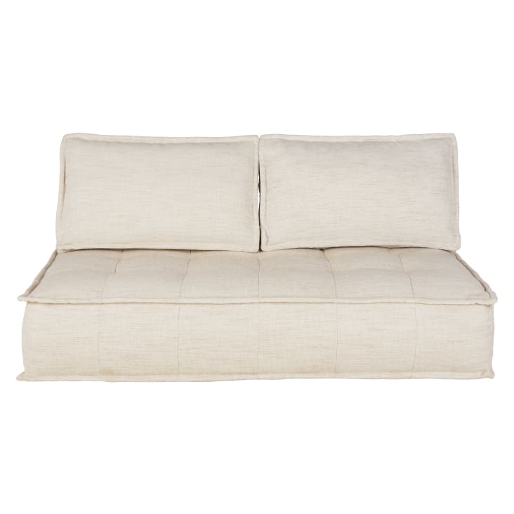 Maisons du Monde Elementary - Funda para respaldo de sofá beige arena Devoluciones gratuitas