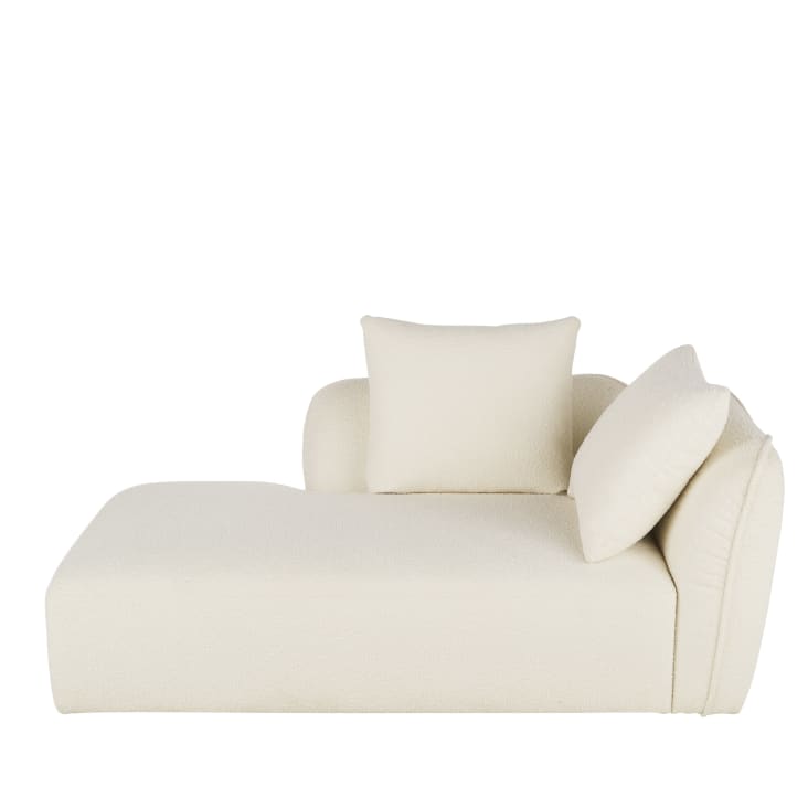 Maisons du Monde Flake - Chaise longue izquierda de sofá modulable tela crudo tipo lana rizada 2025