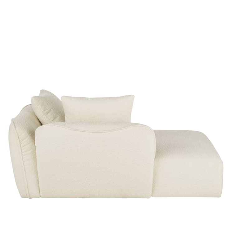 Maisons du Monde Flake - Chaise longue izquierda de sofá modulable tela crudo tipo lana rizada 2025