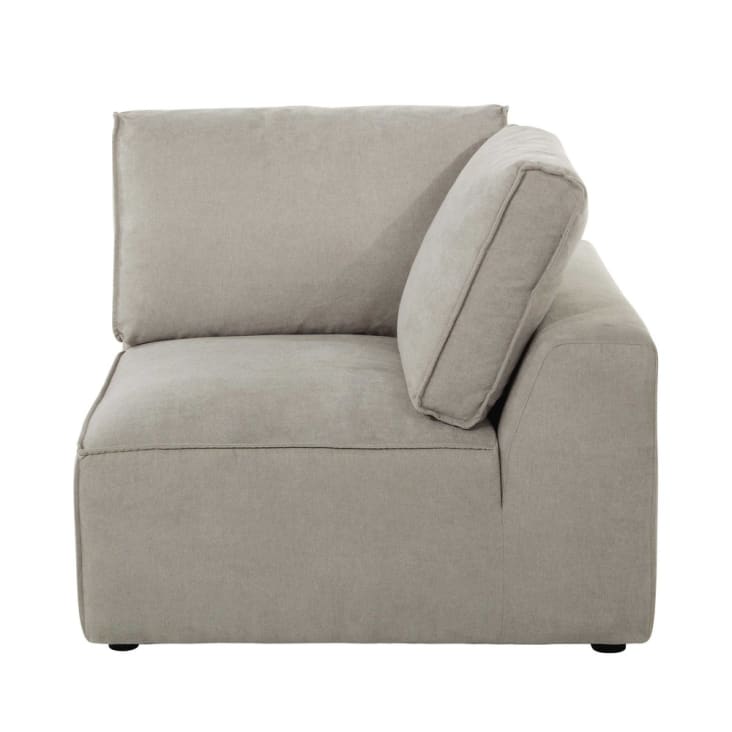 Maisons du Monde Malo - Módulo esquinero de tela beige