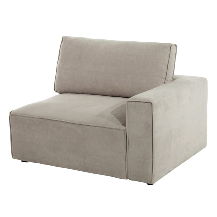 Maisons du Monde Malo - Módulo esquinero derecho de sofá de tela beige Ofertas