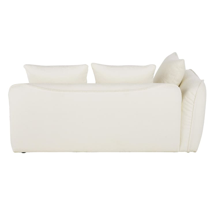 Maisons du Monde Flake - Reposabrazos izquierdo para sofá modulable de tejido crudo con efecto lana de rizo Gran oferta