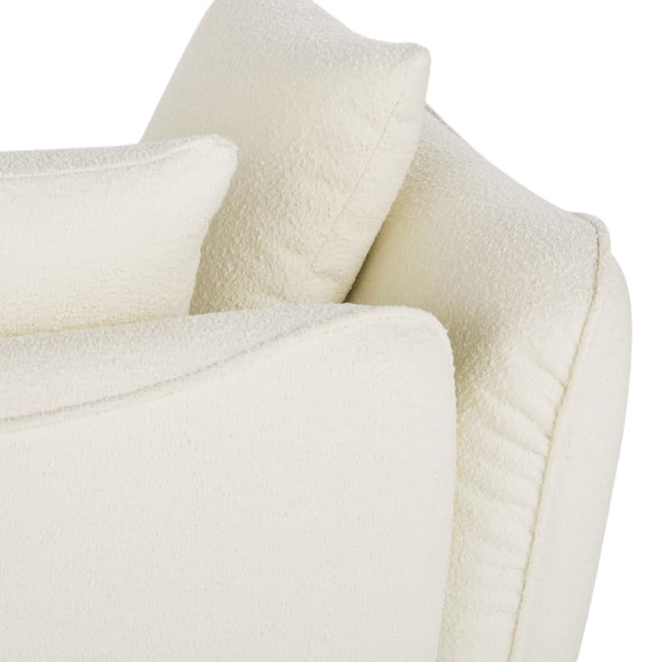 Maisons du Monde Flake - Reposabrazos izquierdo para sofá modulable de tejido crudo con efecto lana de rizo Gran oferta