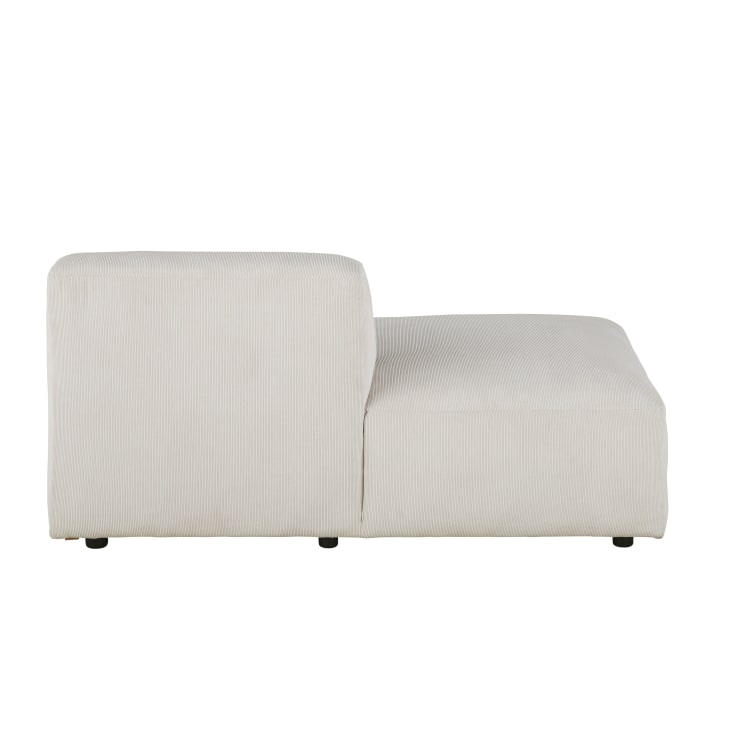 Maisons du Monde Buddy - Chaise longue izquierda para sofá modulable de terciopelo acanalado beige Rebajas baratas
