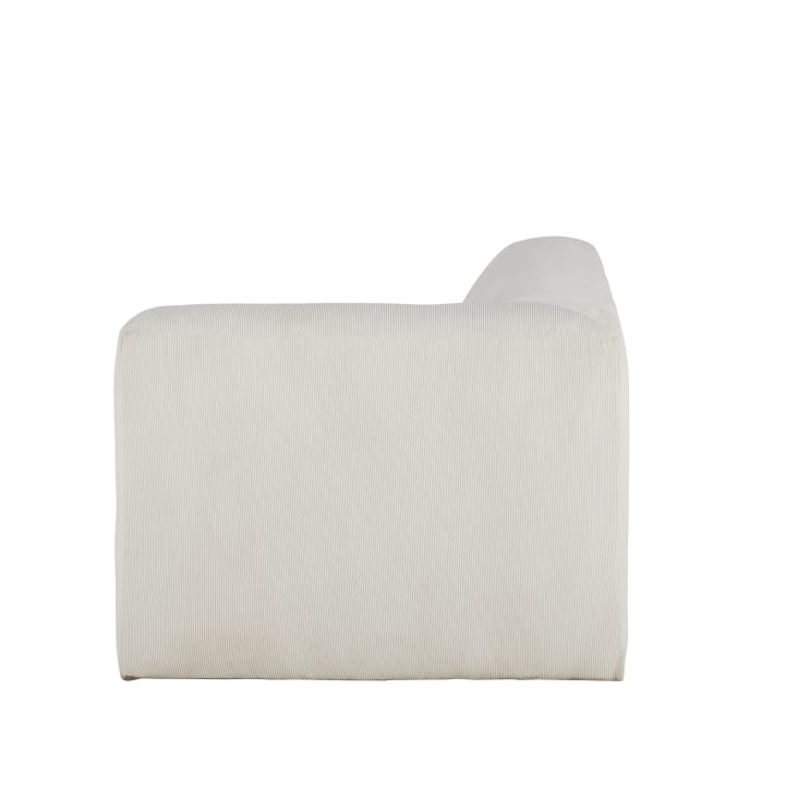 Maisons du Monde Buddy - Reposabrazos derecho para sofá modulable de terciopelo acanalado beige Descuento