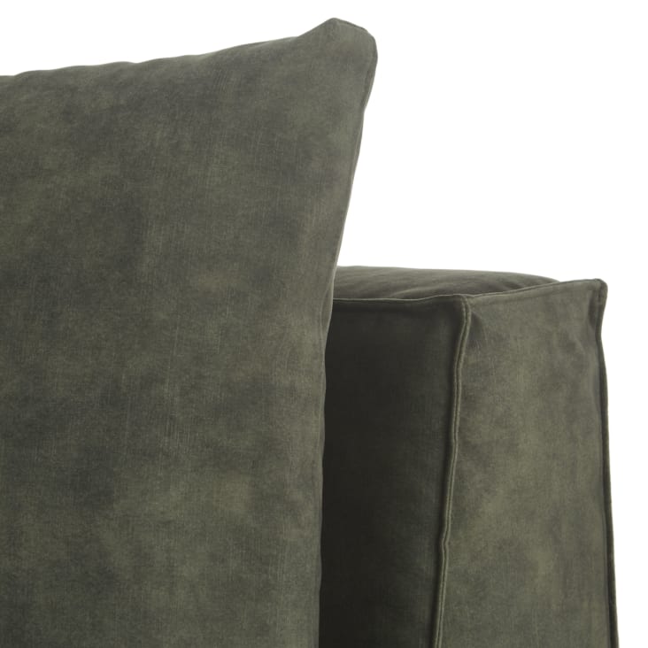 Maisons du Monde Barack - Módulo para sofá de terciopelo con efecto mármol verde Liquidación